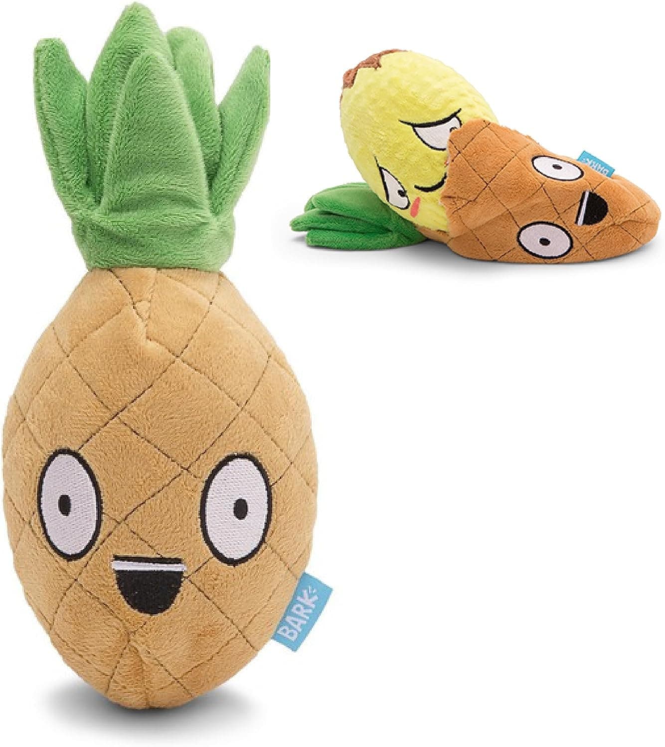 Bark Juguete para perro Penny la Piña 2 en 1 Juguete de peluche con sonido