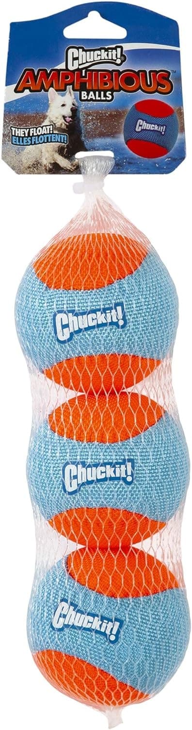 ChuckIt! Anfibio - Juego de 3 bolas de búsqueda, tamaño mediano