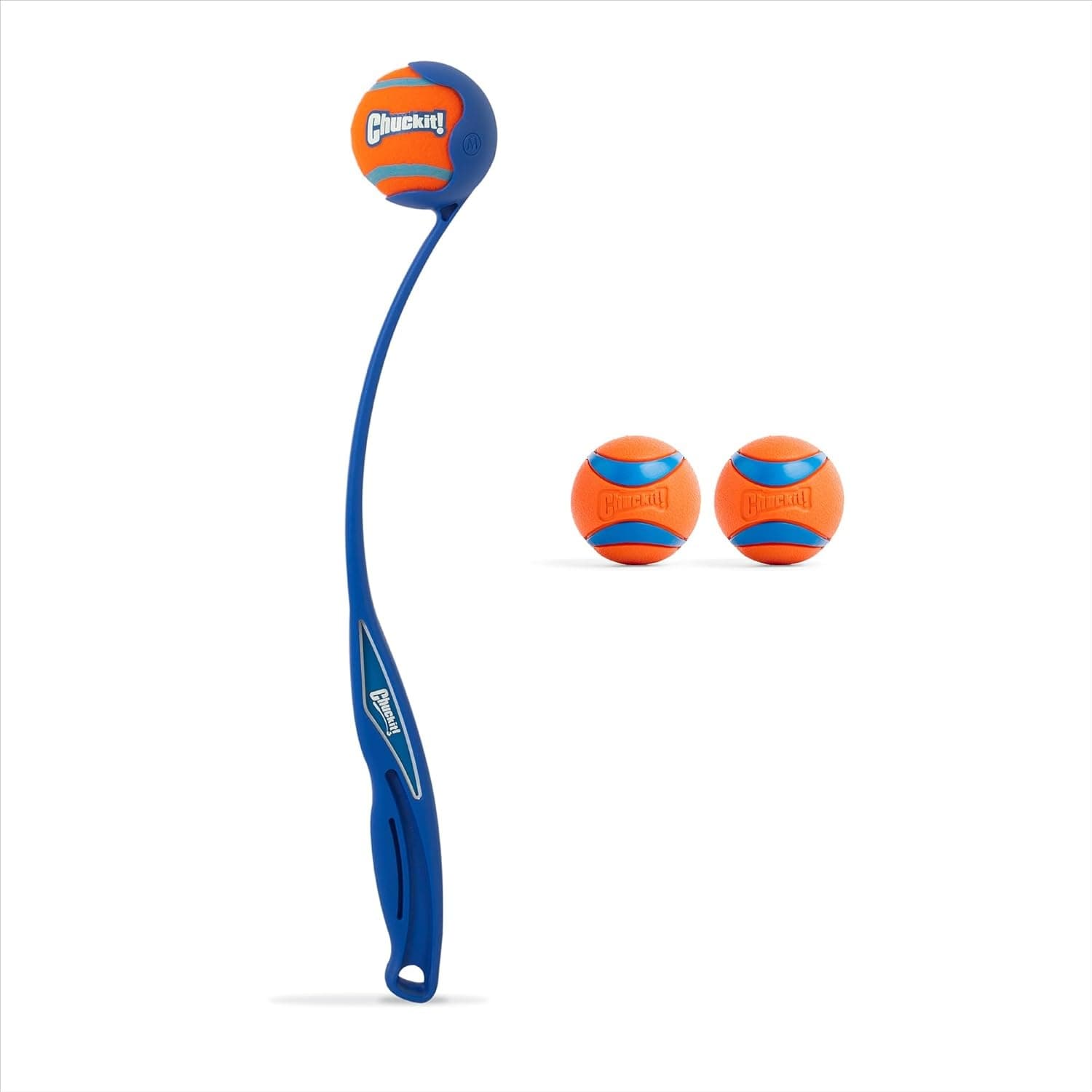 Chuckit! Paquete de Ultra Ball y Lanzador - Deporte 45.72 cm con paquete de 2